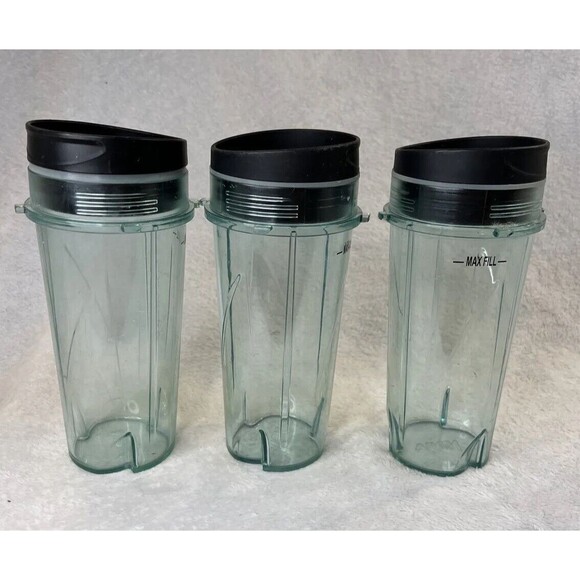 Ninja cup with lid Replacement Cups Original 24 Ounce Lot Of 3 - Picture 2 of 2